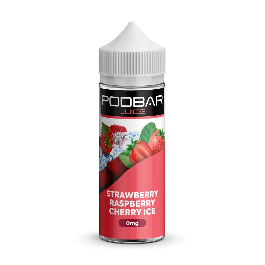  PodBar Juice By Kingston E Liquid – Strawberry Raspberry Cherry Ice – 100ml 